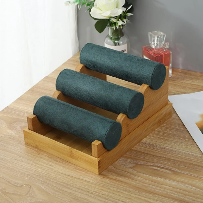 3 слоя браслета дисплей ювелирных изделий ожерелье часы держатель браслет