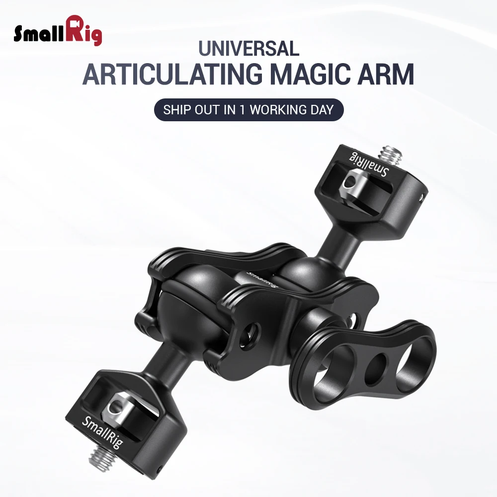 БЫСТРОРАЗЪЕМНАЯ шарнирная рукоятка SmallRig с двумя шариковыми головками 1/" винтовой регулируемый светильник для поддержки монитора 2070