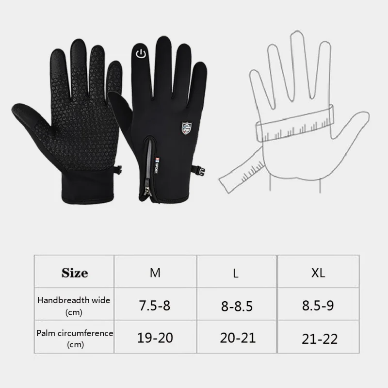 

Winter Cycling Glove Bicycle Warm Touchscreen Full Finger Gloves Waterproof Outdoor Bike Skiing Motorcycle Riding
