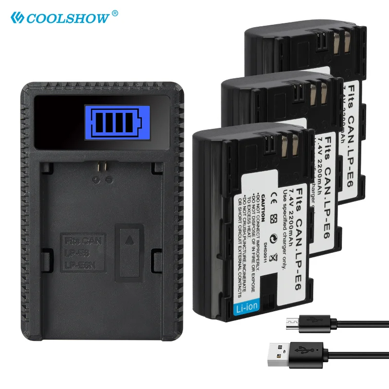 

LP-E6 LPE6 LP E6 Аккумулятор для камеры 2200 мАч для Canon EOS 5DS 5D 6D 7D 60D 60Da EOS 70D Mark II Mark III 80D XC10 DSLR батареи