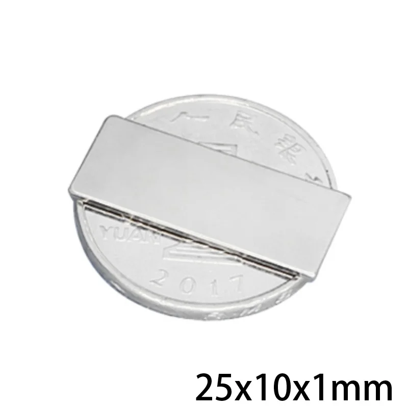 10 ~ 500 шт 25x10x1 мм поисковый квадрат Магнит 25 * маленький блок мощные магниты сильный