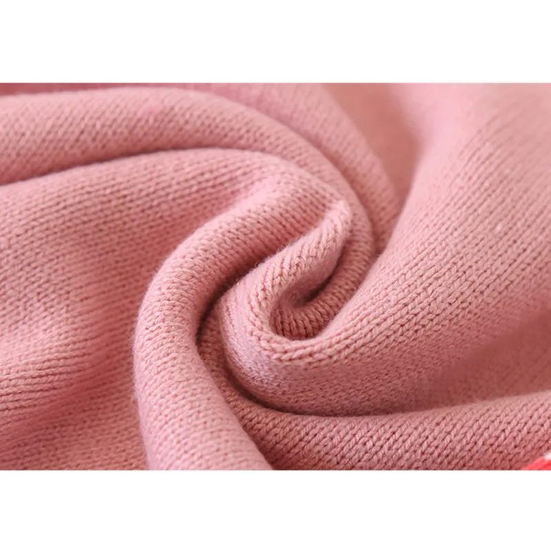 Вязаное платье для девочек весна-осень детское платье-свитер с длинным рукавом