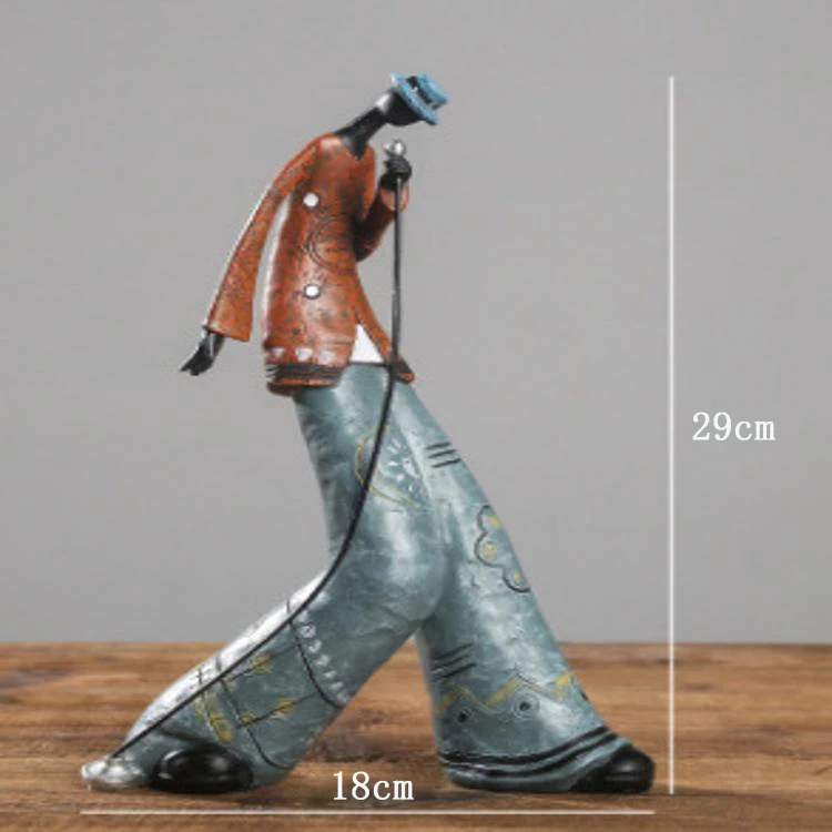 

2022 Creative Character Sculpture Decoration Art Music Rock Band Model Cafe Wine Cabinet Home Living Room Decoration