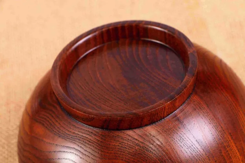 2 шт./компл. натуральная круглая деревянная чаша ложка Китайская рисовая лапша