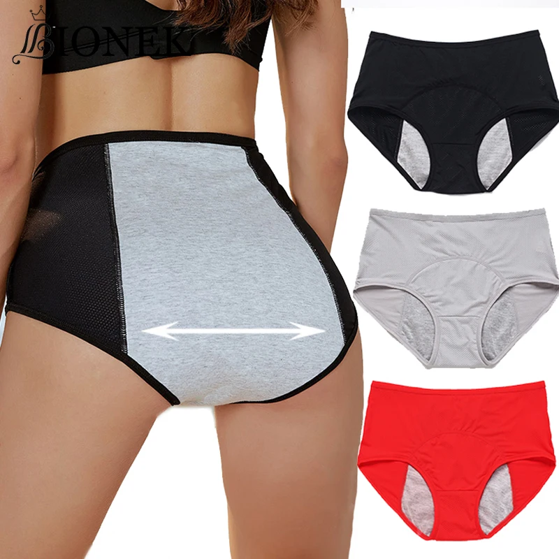 

Женские менструальные трусики, 1 шт., брифы для защиты от протечек, дышащие сетчатые женские водонепроницаемые брифы для менструации