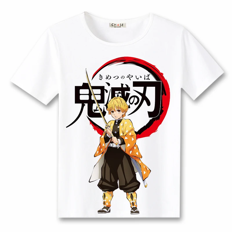 Футболка для косплея с изображением рассекающего демонов топ круглым вырезом и