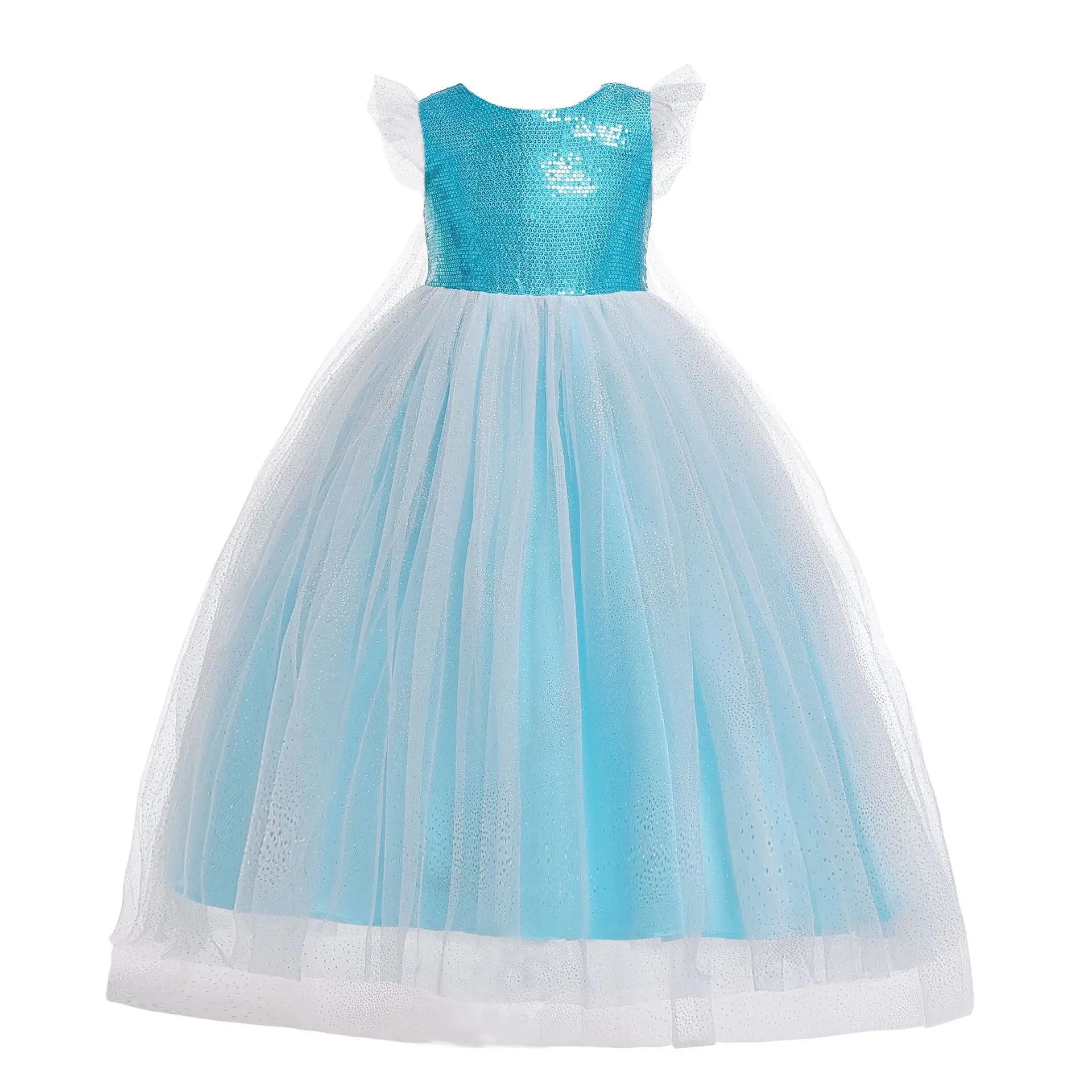 Двух до семи лет Детское платье принцессы для девочек с блестками на день