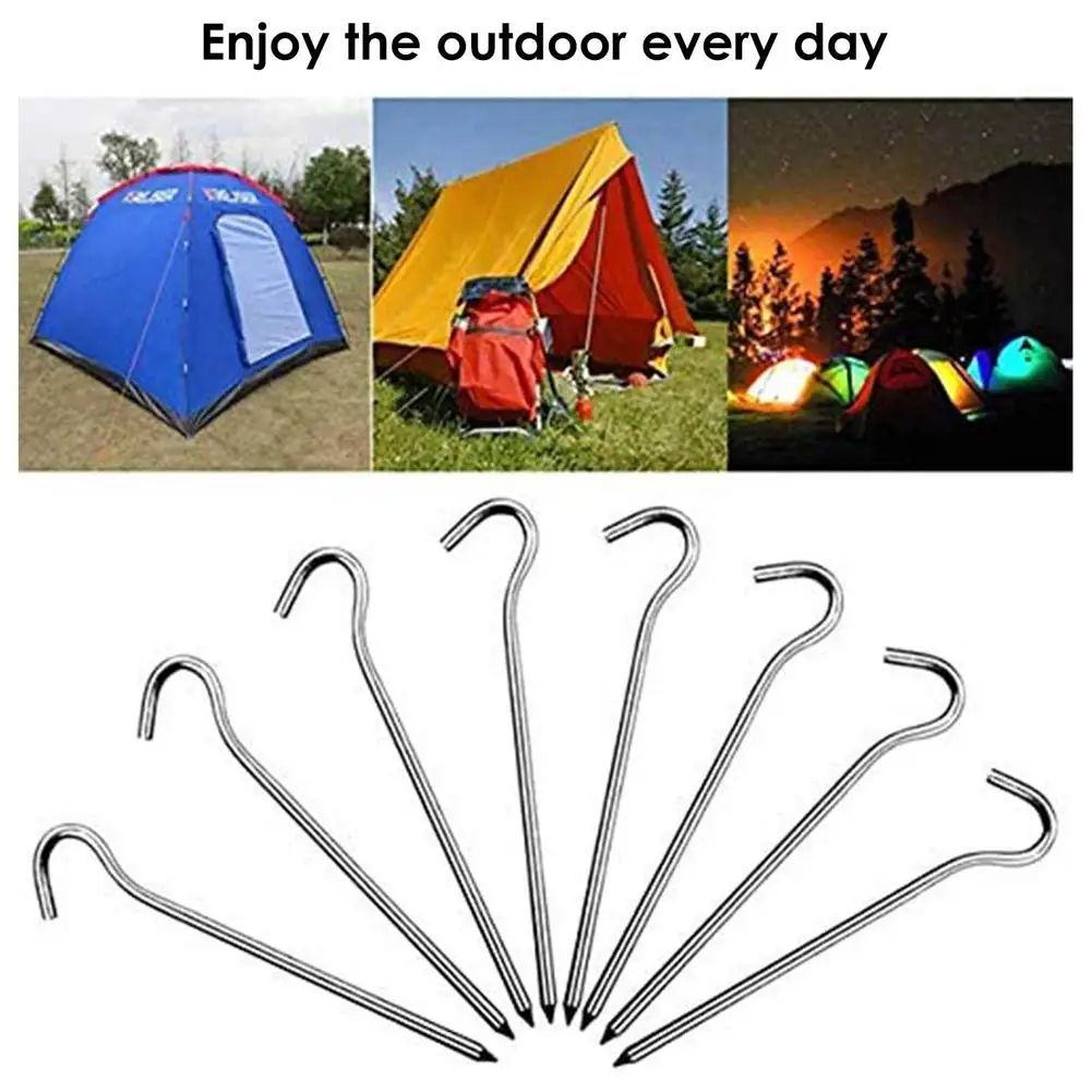

Ground Stakes Heavy Duty Tent Pegs Trampoline Anchors For Fence Outdoor Camping Tent Nail