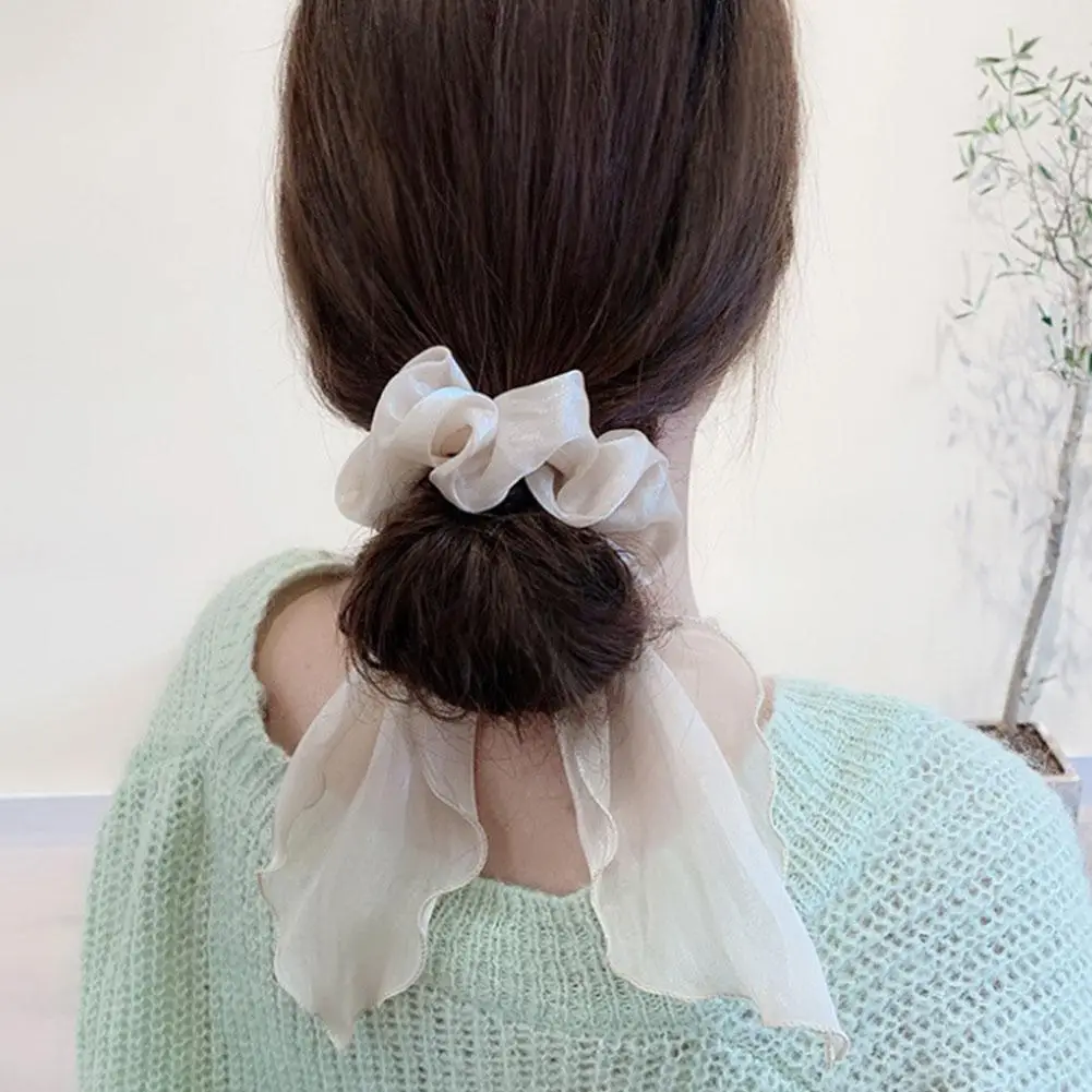 

Women Streamers Scrunchies Polka Elastic Bow Hair Rope Accessories Sweet Ties Hair Girl Korean Hair P0X0
