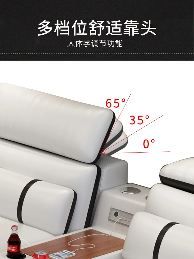 living room Sofa set Nordic диван мебель кровать muebles de sala L shape recliner real genuine leather sofa with massage speaker |