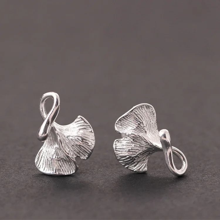 

Ginkgo Leaf 2021 Erring Trend 925 Sterling Silver Handmade Jewelry Earrings for Gift Morden Fashion Erings