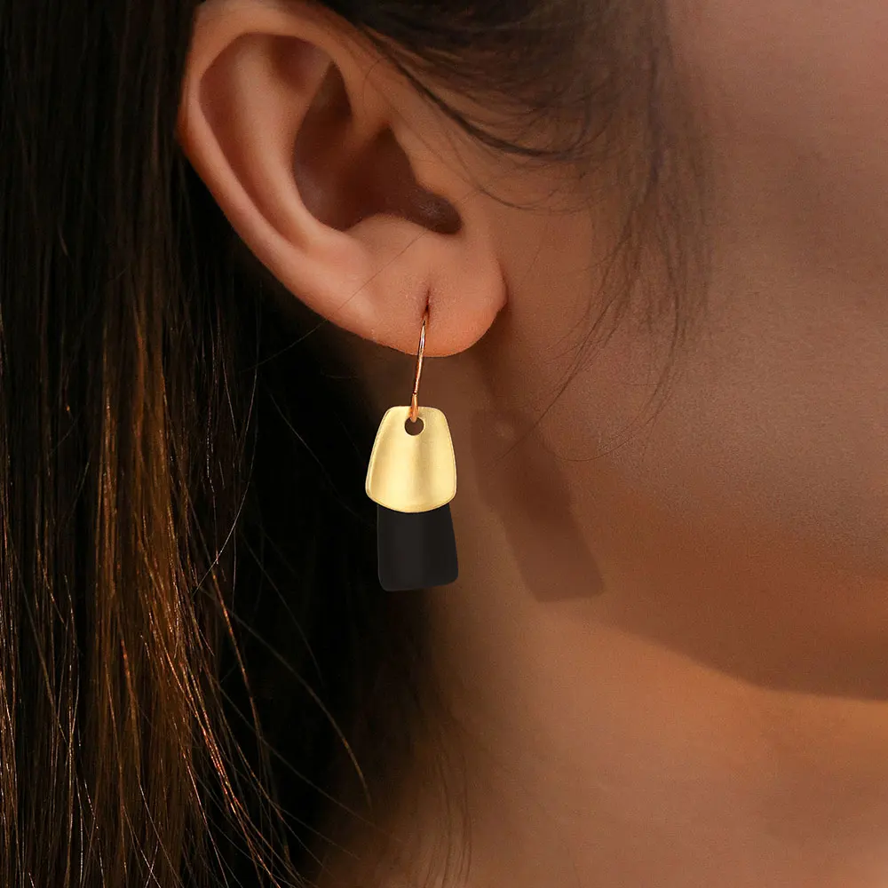 Женские серьги подвески с геометрическим дизайном|Серьги-подвески| |