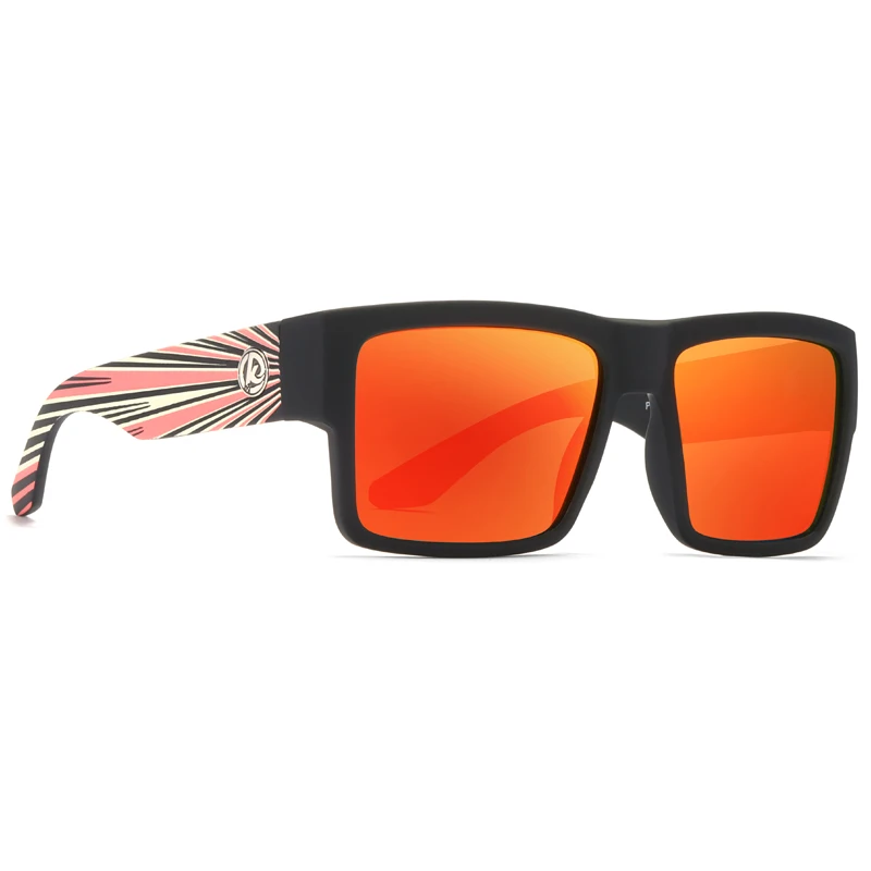 Мужские и женские очки с поляризационными зеркальными линзами в квадратной