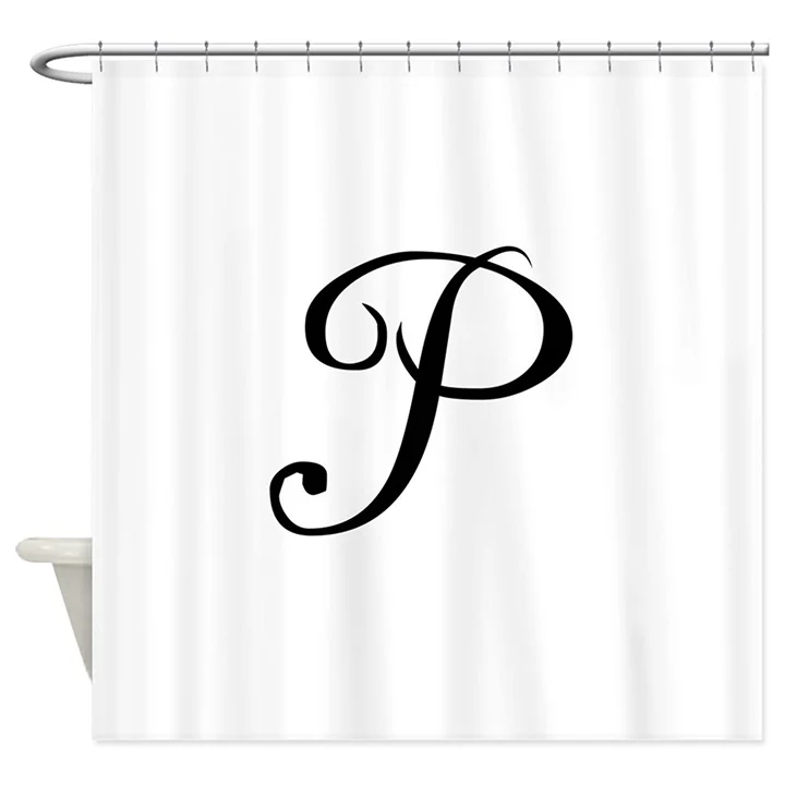 Bickham Script Monogram W занавеска для душа-декоративная ткань занавеска для душа(6" x 70" - Цвет: 6