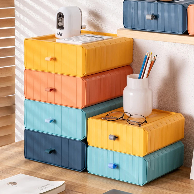

Desktop Drawer Storage Box Cosmetic Desk Student Dormitory Organizer Storage Box Desk Shelf Drawer Organizers Colorful Rangement