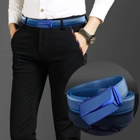 high quality genuine grain leather belt designer luxury brand corset belt famous cowhide waist belt blue fashion ceinture homme