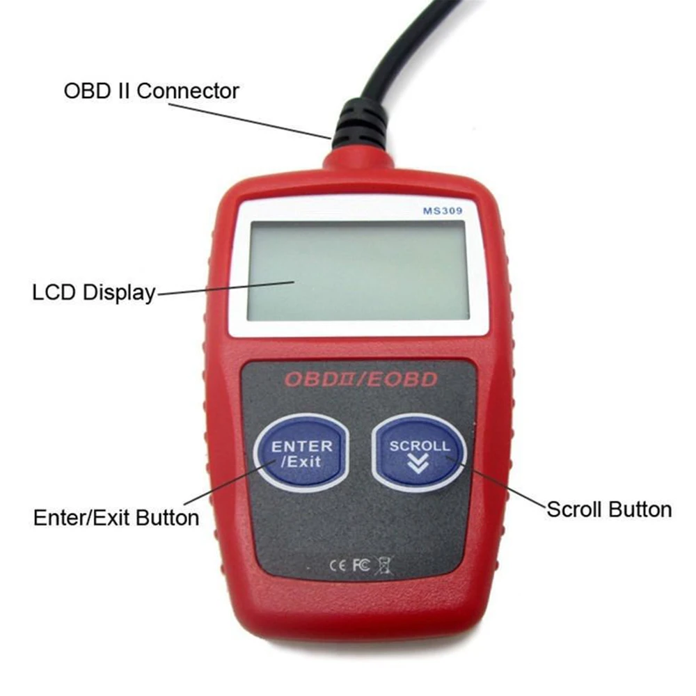 OBDII OBD Автосканер считыватель кодов автомобиля диагностический сканер двигателя