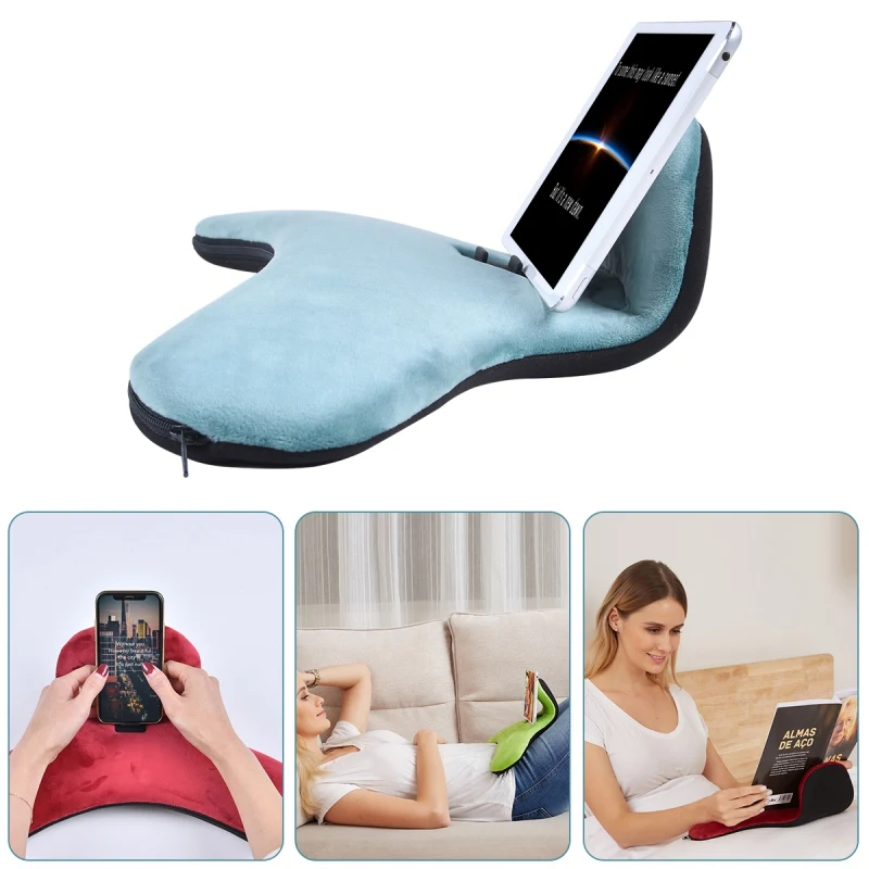 multi angle soft pillow lap stand holder for universal phone for ipad tablets ereaders books magazines on bed knee desk free global shipping