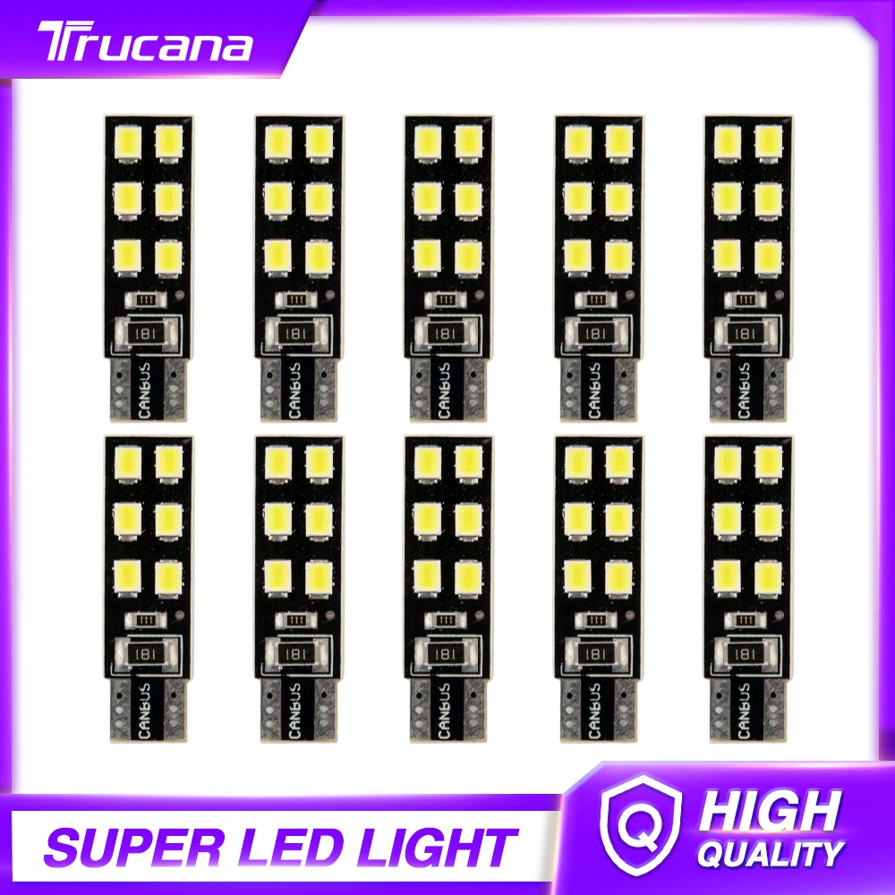 

10 шт., светодиодные лампы Canbus T10 W5W 168 194 12 В