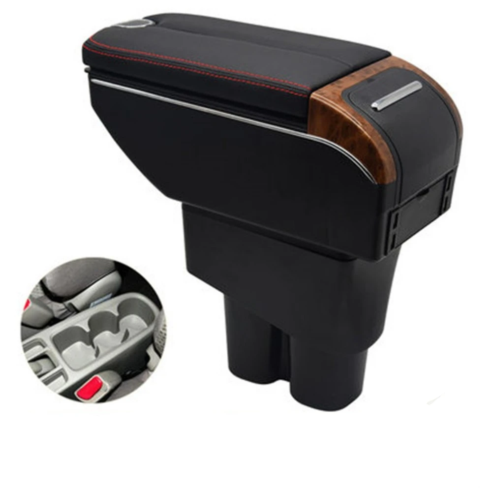 for city armrest box 2007 2014 armrest double doors open 7usb centre console storage box arm rest free global shipping