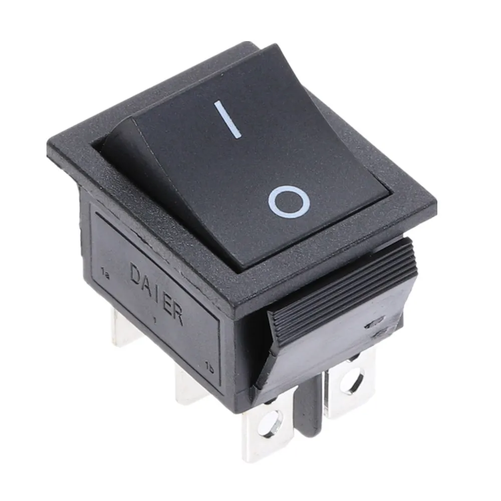 KCD2 Rocker Switch On-Off-On Power Switch 3 Position 6 Pins With Light 16A 250VAC/ 20A 125VAC - Цвет: Black-On-Off