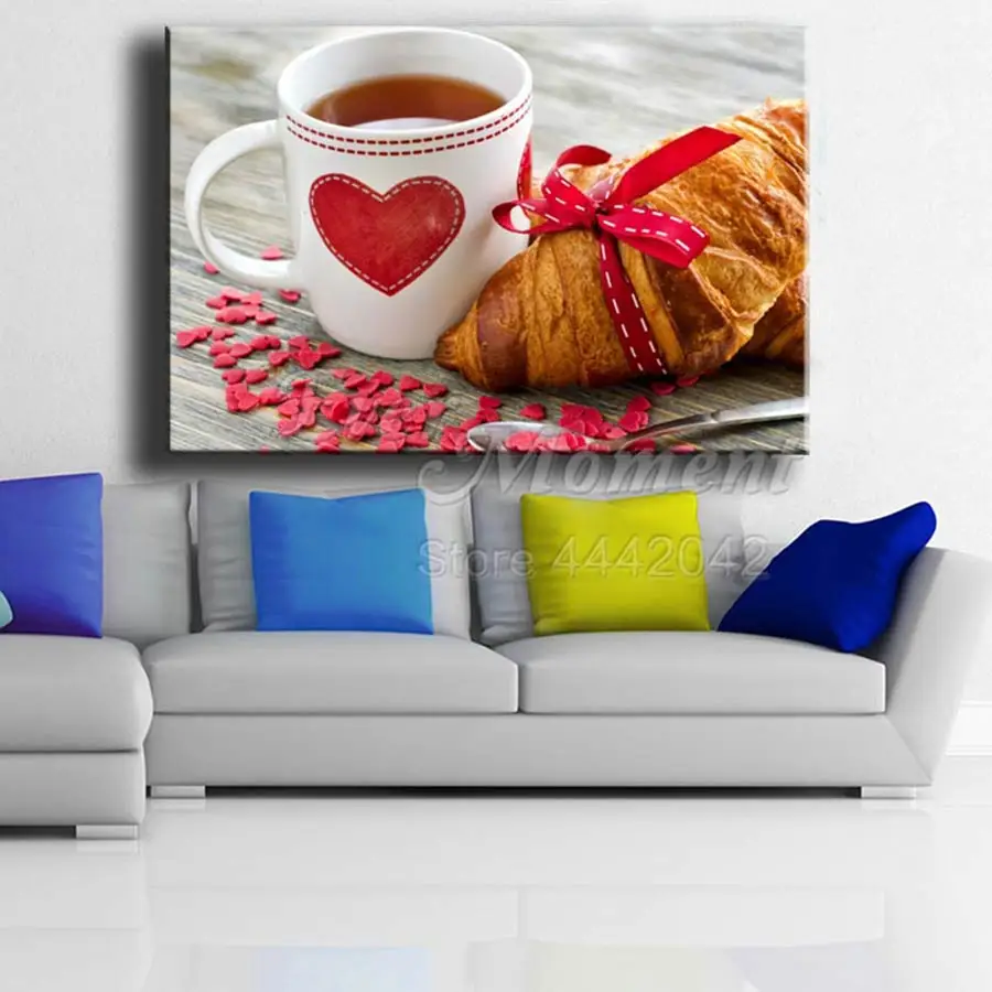 Алмазная картина с кофейным хлебом десертом 5D алмазная вышивка ручной работы