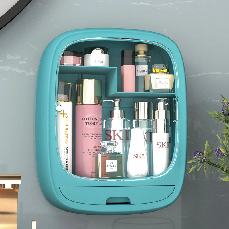 

Cosmetic Storage Box Make Up Organizer Skin Care Product Storage Rack Jewelry Organizer Wall-mounted Shelf Household Waterproof
