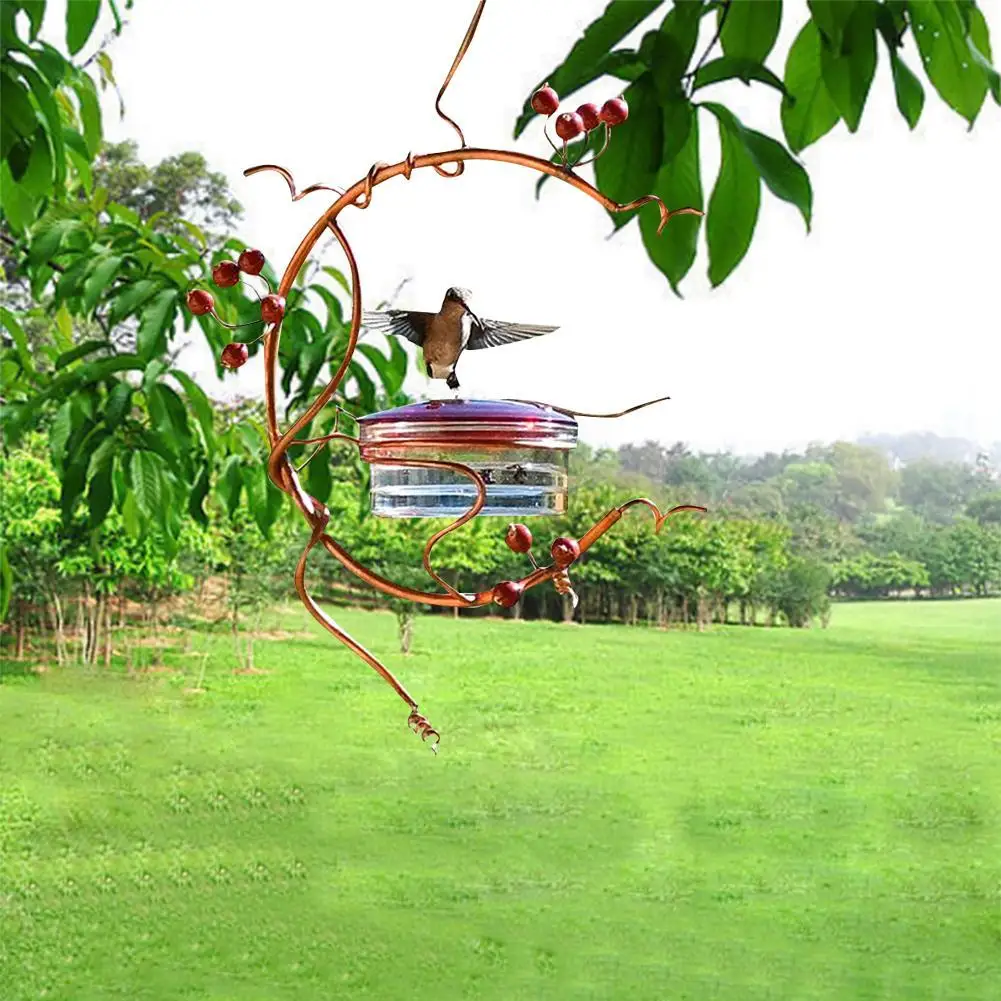 Цветная уличная кормушка для птиц металлическая подвесная диких домашний декор