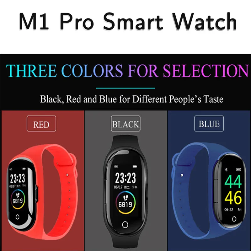 Умные часы M1 Pro 2 в 1 с Bluetooth-наушниками гарнитурой фитнес-трекером для IOS и Android |