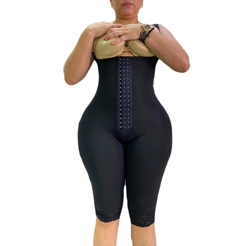

Women Bodyshaper Knee High Compression Postpartum Use Slimming Sheath Fajas Colombianas BBl Post Op Surgery SuppliesSkims
