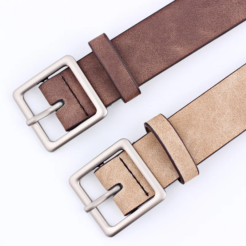 

2021New Arrival Beautiful Adjustable Square Buckle Fashion Belt Hot Sale Girls 8 Colors Women PU Leather Belt Hot Sale designer
