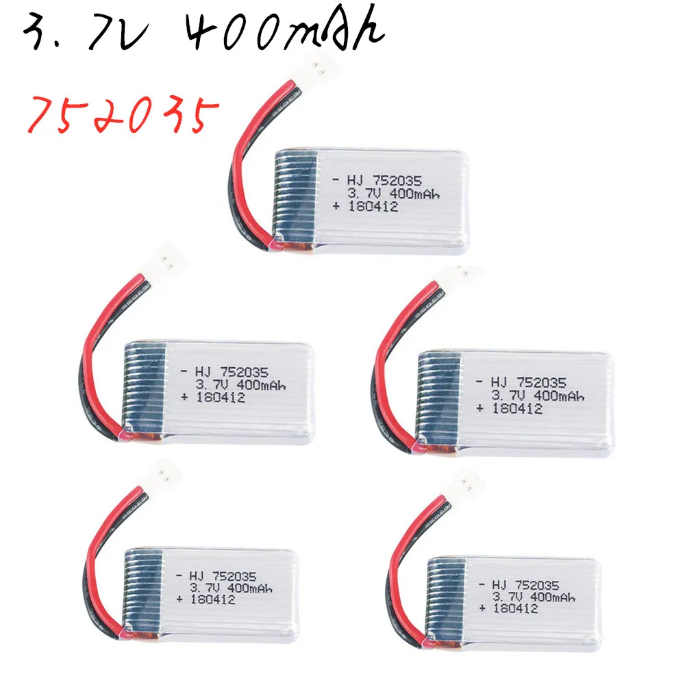 1 5 шт. литий полимерный аккумулятор 3 7 в 400 мАч для SYMA X15 X5A X15C X15W H31 X4 H107 KY101 E33C E33 U816A