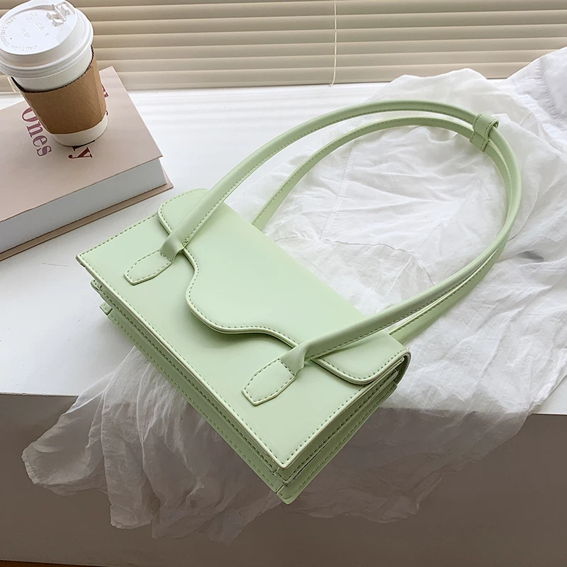 

2021 фирменный дизайн, простая сумка через плечо из искусственной кожи для женщин, летние милые сумки и кошельки зеленого и желтого цвета