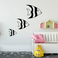cute fishes flounder wall sticker vinyl art home decor for living room bedroom background decoration childrens room