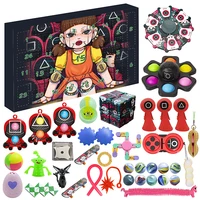 a whole set christmas advent countdown calendar fidget toys kit popet stress relief squeeze toy pack xmas tree squishy kids toys