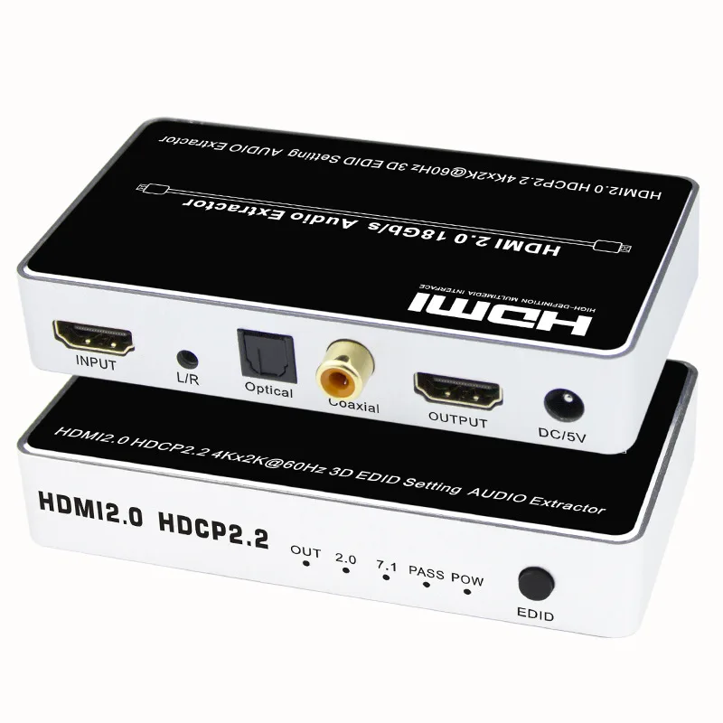 Аудио экстрактор HDMI 2 0 каналов 4K 60 Гц HDMI-совместимый переключатель аудио сплиттер