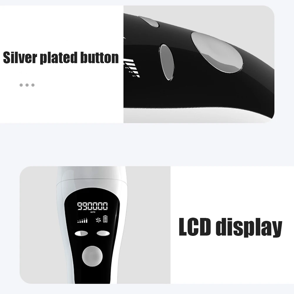 

990000 Hair Removal Machine Electric Epilator Flash Electric Laser IPL Epilator LCD Portable Laser Pulsed Light Device