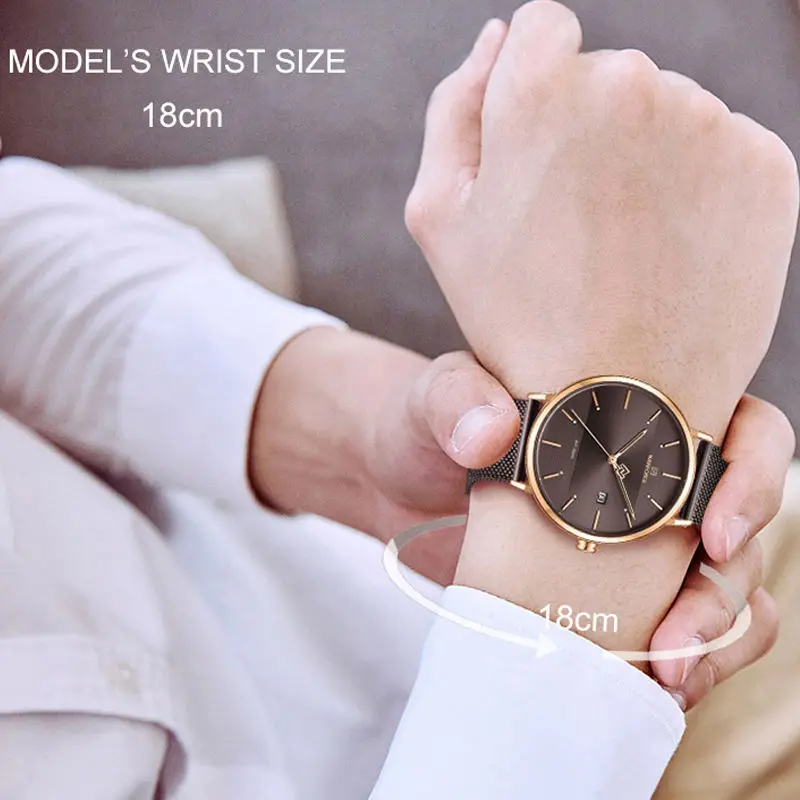 NAVIFORCE Quartz Analog Men And Women Watches Rose Gold Coffee Business Sport Shock Resistant Alarm Calendar Couple Wristwatches
