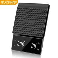 rodanny high accuracy coffee scale with smart digital electronic precision timer food household kitchen scale