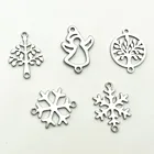 10 шт., подвеска в виде снеговика, из нержавеющей стали