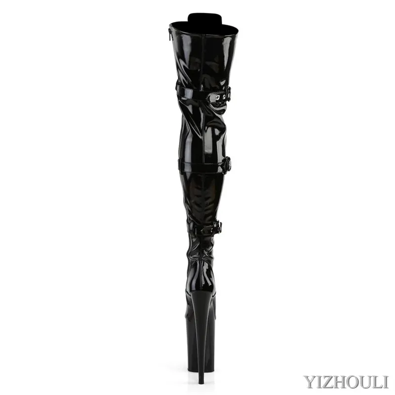 Женские ботинки для танцев на шесте с пряжкой каблуке 23 см обувь сцене | Спорт и