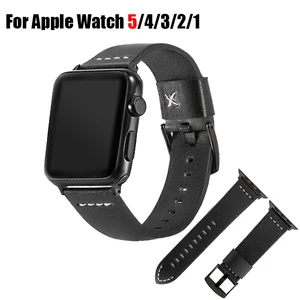 Для Apple Watch Band 44 мм 40 мм серия 5 4 3 2 1 натуральная кожа Apple Watch Смарт-часы ремешок для iWatch браслет ремень