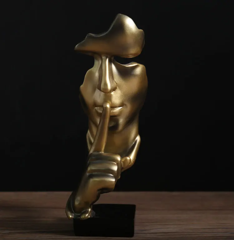 SILENCE IS GOLD FIGURE абстрактное украшение ручной работы Гостиная ТВ шкаф винный