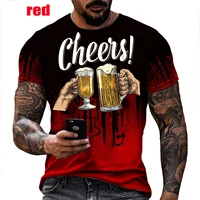 menwomen fashion beer cheers printed t shirts personality letter cool tee shirt unisex short sleeve t shirt