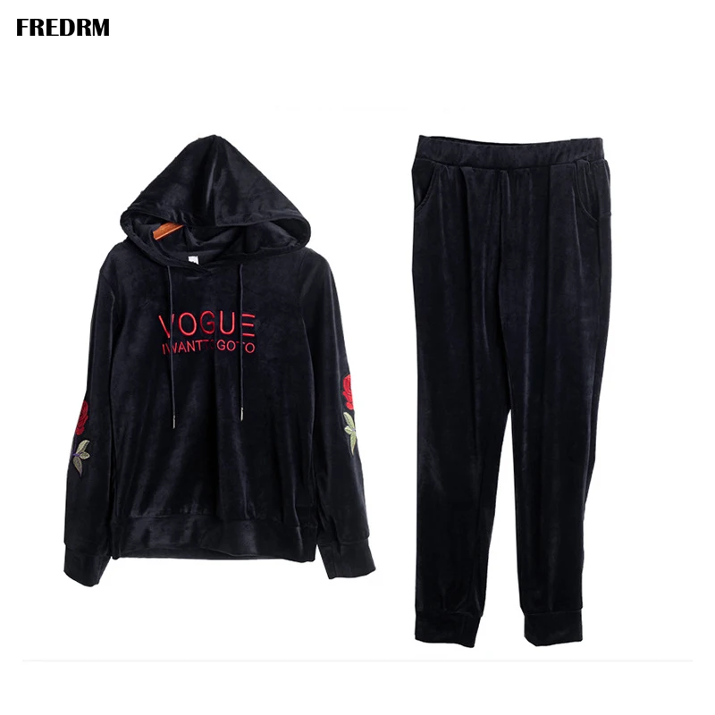 FREDRM Женский комплект Толстовка и штаны женский весенний Новый 2020 Костюмы Плюс
