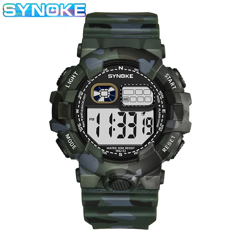 

SYNOKE Men Digital Military Watch Shock Electronic Men's Watch Waterproof LED Wristwatches Alarm Clock Men Relogio Masculino