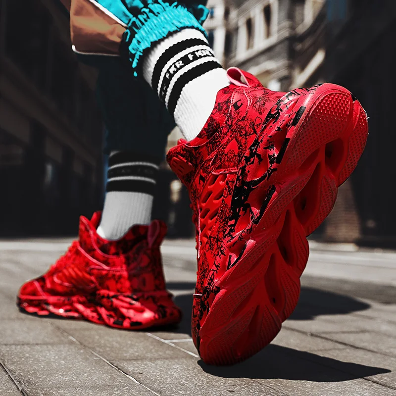 

Fashion Men's Summer Sneakers Breathable Mesh Running Men Shoes Black White Man Sports Shoes Outdoor Male Jogging Fitness 44 45