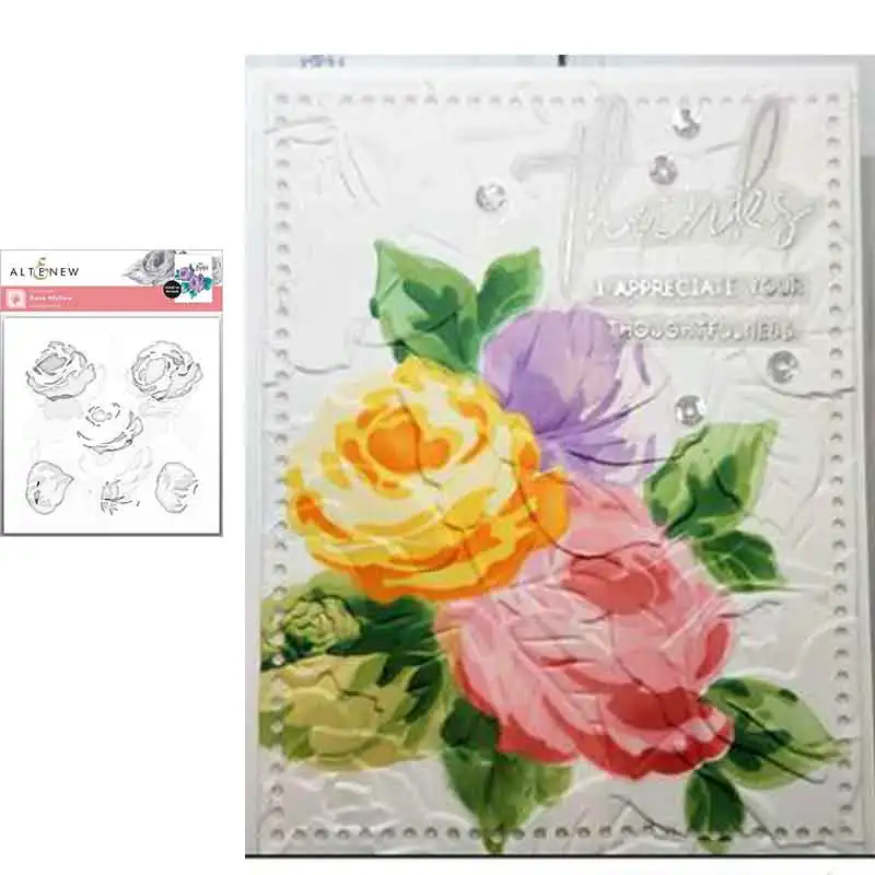 

Rose Mellow Set Metal Cutting Dies Stencils for DIY Scrapbooking Album Stamp Make Paper Card Embossing New Die Cut 2021 New