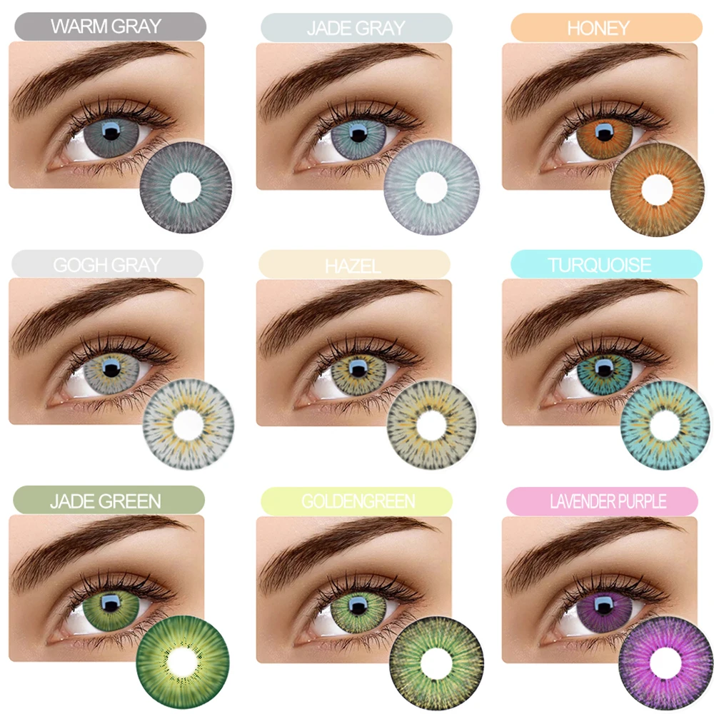 2021 new arrival 5tones color contact lenses for eyes newyorkpro series hotsale contact lense 100 cover deep eyes fast shipping free global shipping