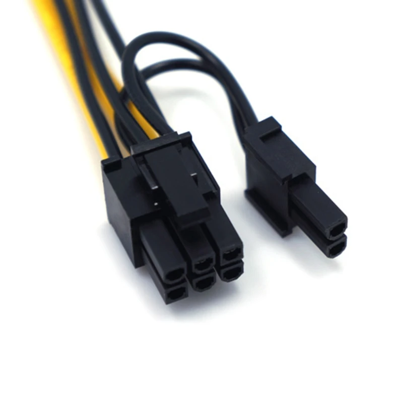 

6 Pin Male to 8 Pin (6+2) Male Express Power Extension Cable GPU Power Cable